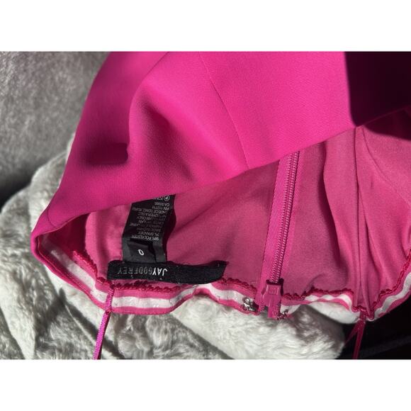 Jay Godfrey Oliver Gown Strapless Fuscia Pink Women’s Size 0 - Picture 3 of 7
